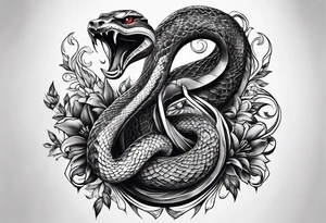 Snake axe tattoo idea