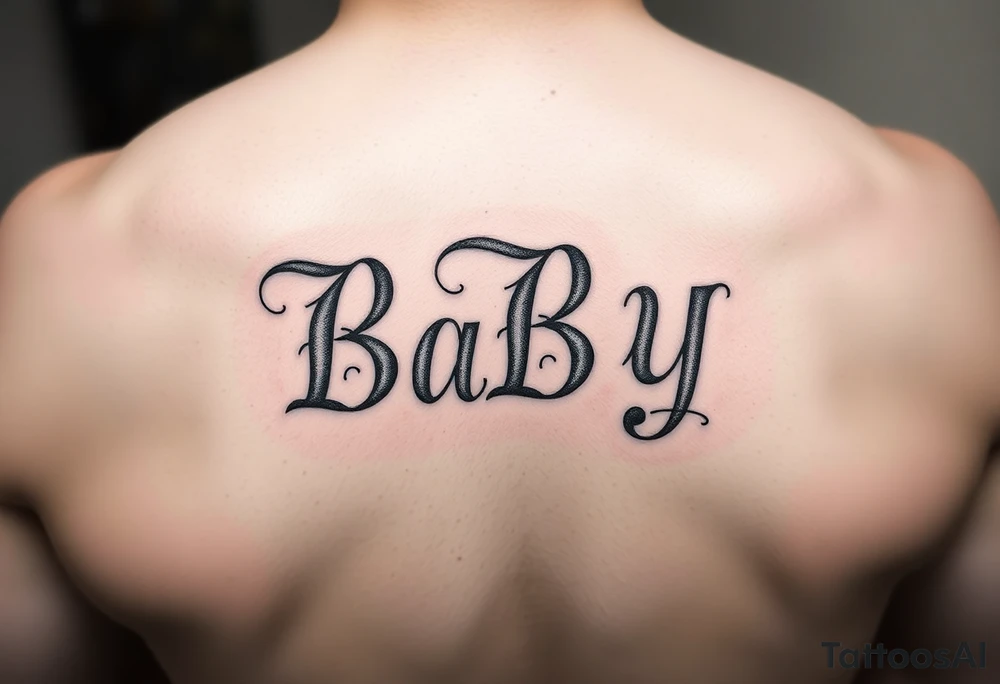 Initials baby tattoo idea