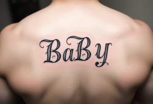 Initials baby tattoo idea