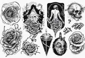 Wound getting stitched up tattoo idea