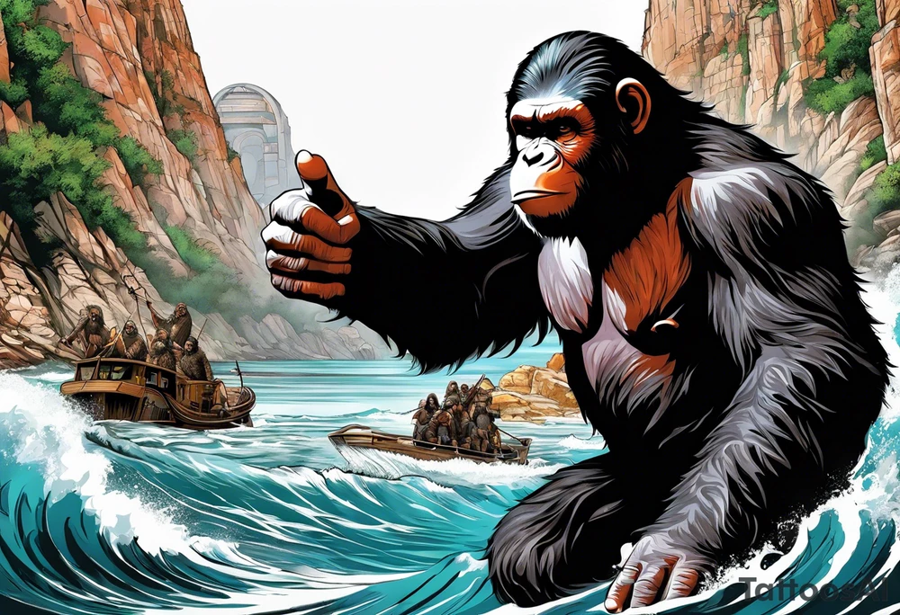 the movie planet of the apes tattoo idea