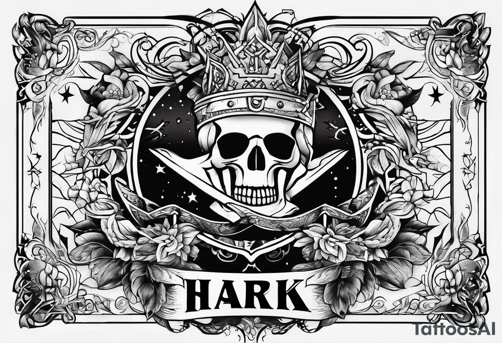 A tattoo with the word "HARK" tattoo idea
