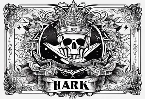 A tattoo with the word "HARK" tattoo idea