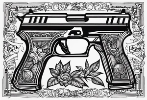 Money, guns tattoo idea