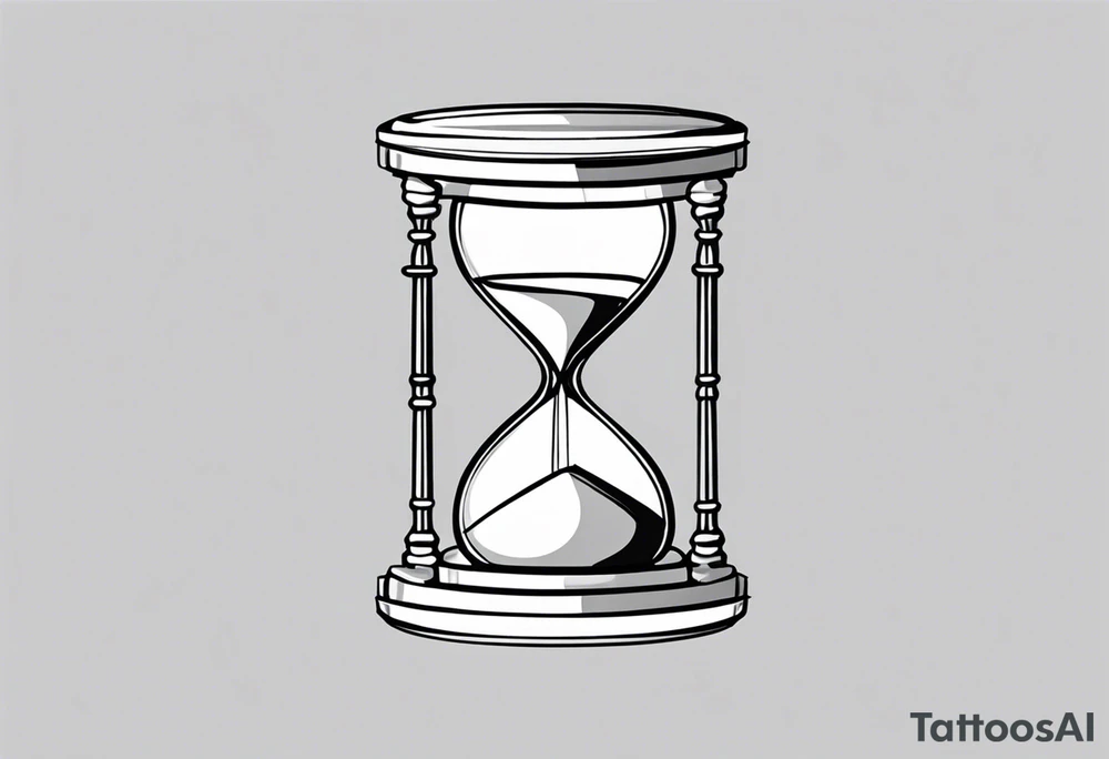 draw a clock/hourglass. They are surrounded by Roman numerals. It is a black and white tattoo for the right shoulder of a man tattoo idea