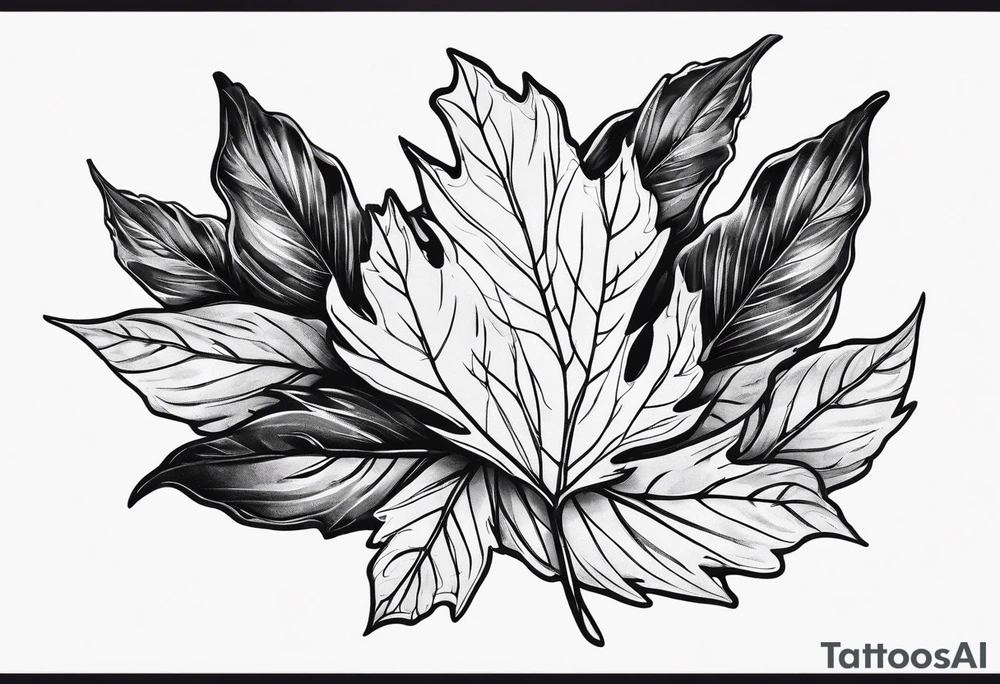 dead leaves floating on water tattoo idea