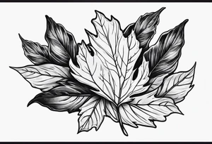 dead leaves floating on water tattoo idea