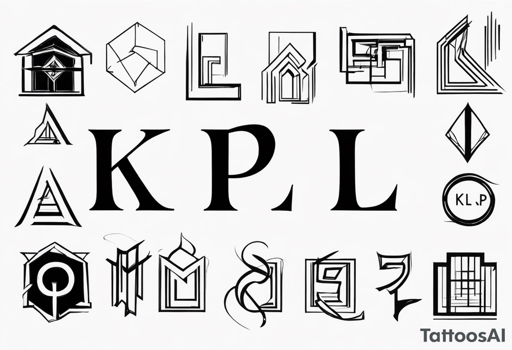 Initials KPL tattoo idea