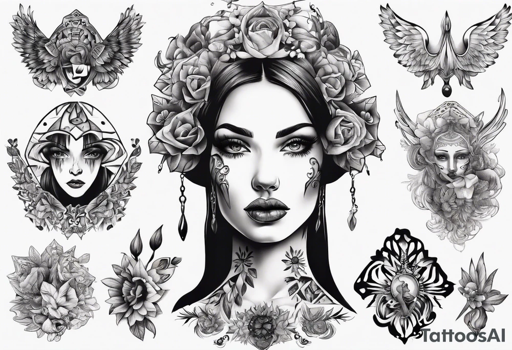 Beautiful Ukrainian Woman tattoo idea