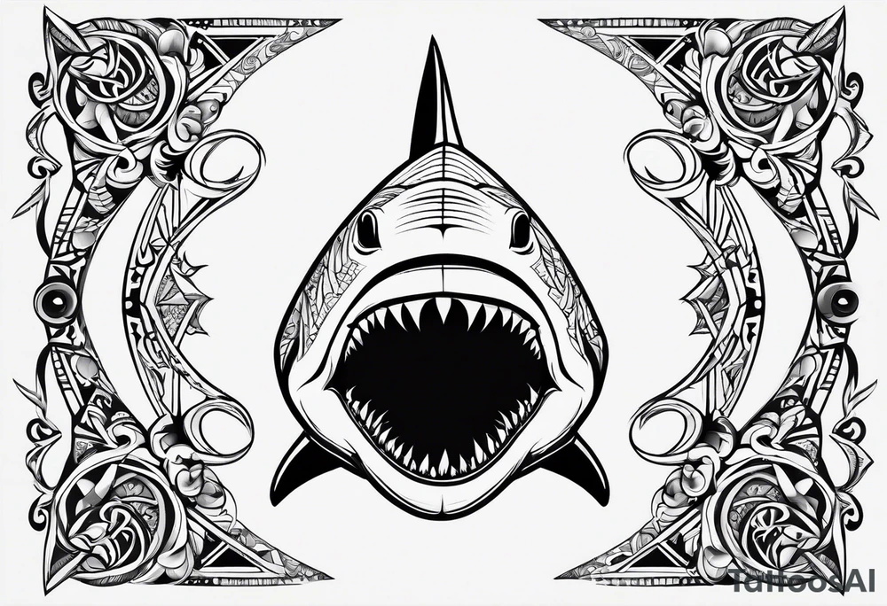 Shark tooth tattoo idea
