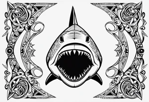 Shark tooth tattoo idea