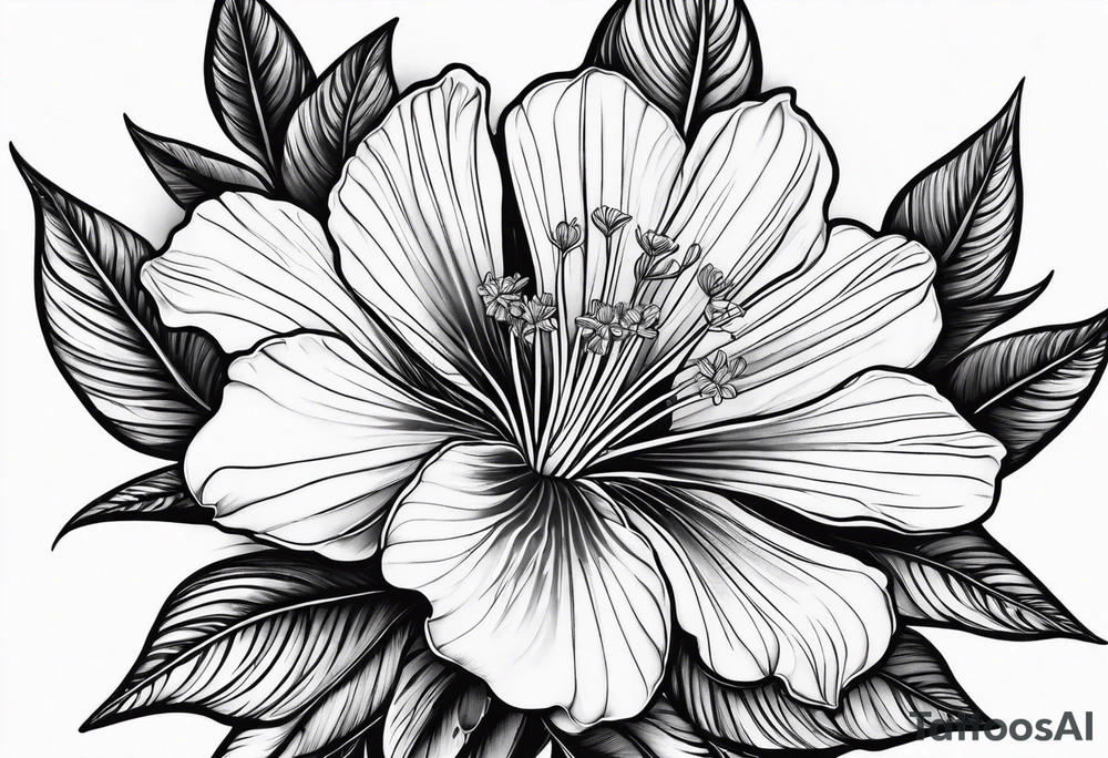 African Flame tree flower tattoo idea