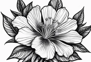 African Flame tree flower tattoo idea