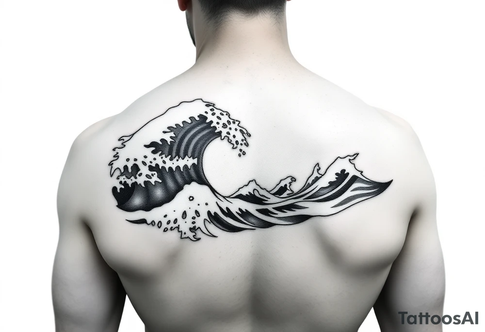 Roaming waves tattoo idea