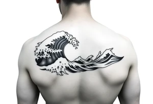 Roaming waves tattoo idea