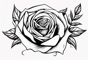Rose with the name Torri in it tattoo idea