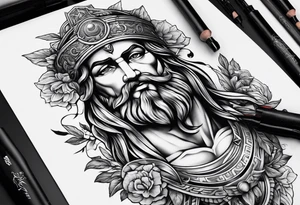 Greek God sleeve tattoo idea