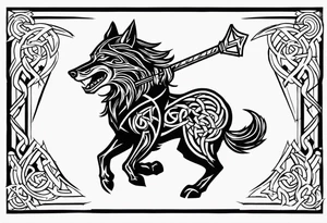 Tyr the Norse god and fenrir tattoo idea