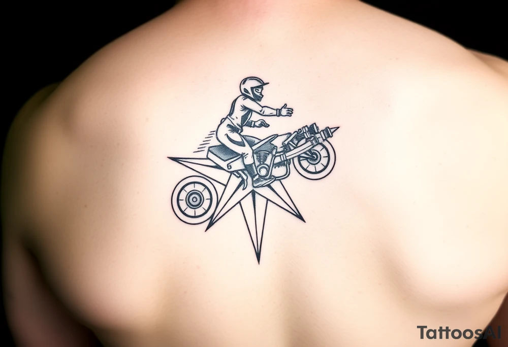 kirby riding a star tattoo idea