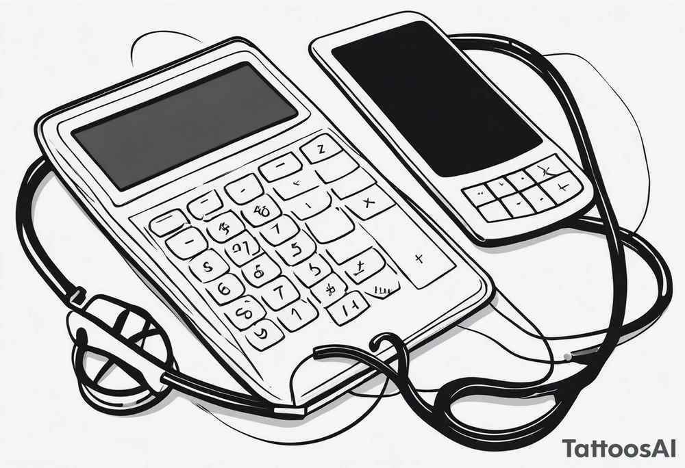 CALCULATOR
, STETHOSCOPE tattoo idea
