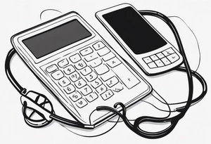CALCULATOR
, STETHOSCOPE tattoo idea