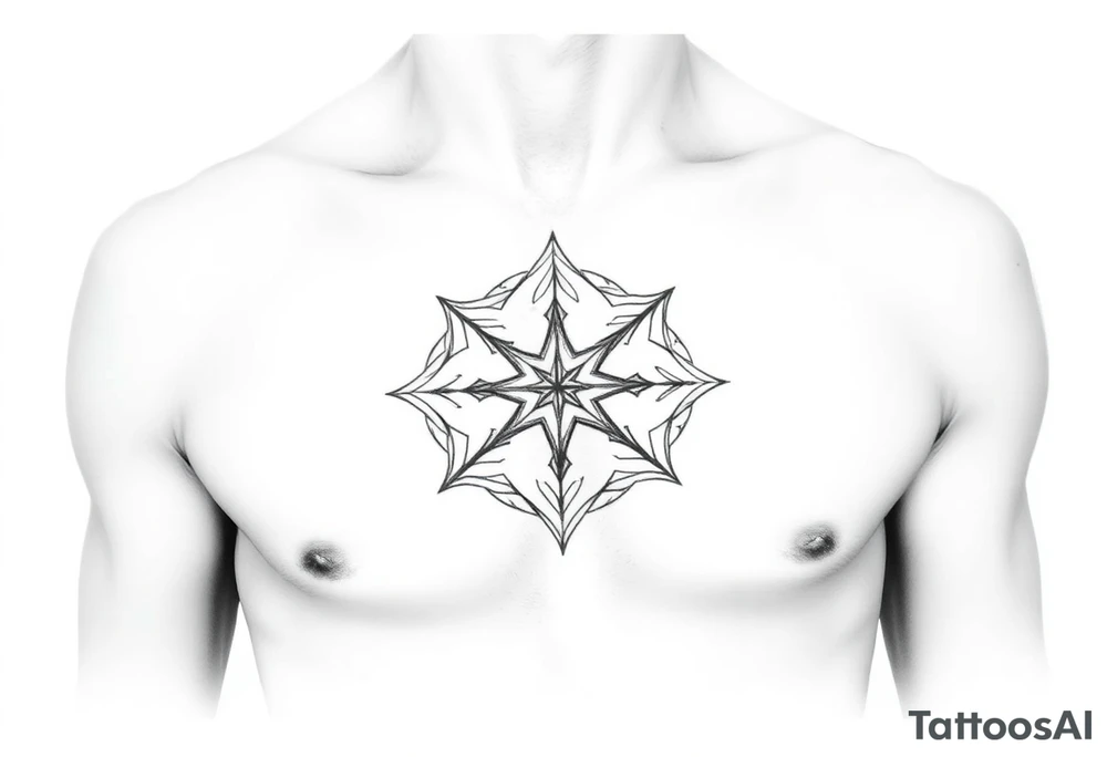Four elements geometric tattoo idea