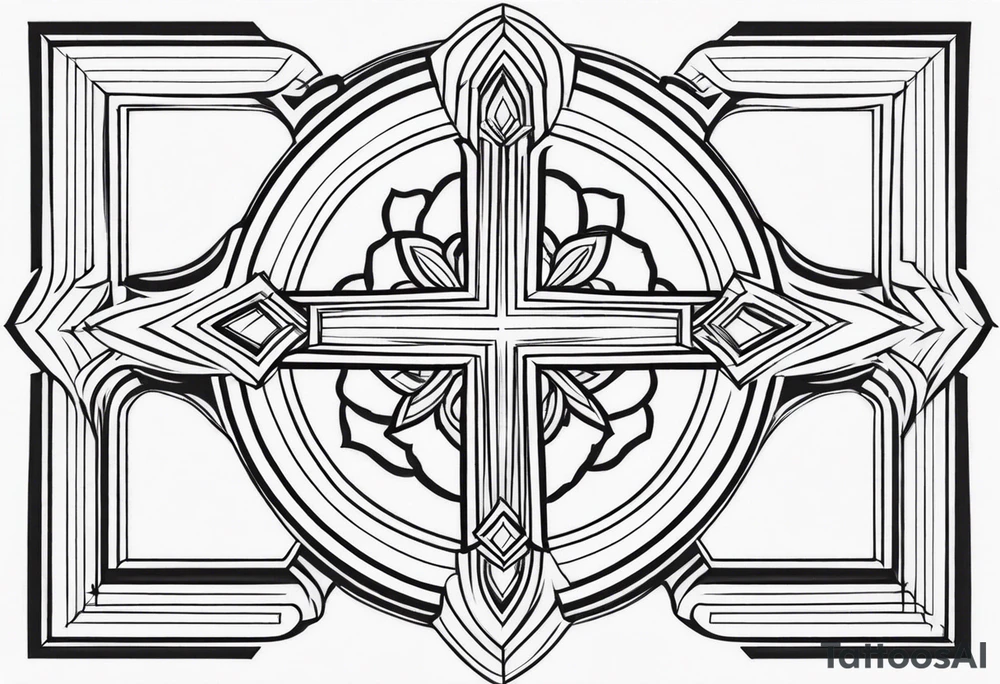 Cruz minimalista tattoo idea