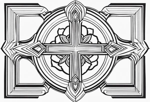 Cruz minimalista tattoo idea