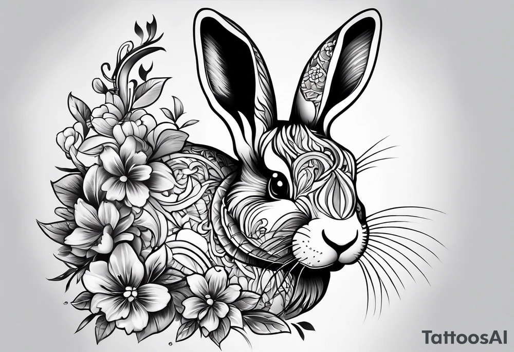Chinese rabbit bracelet tattoo idea