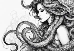 one tentacle tattoo idea