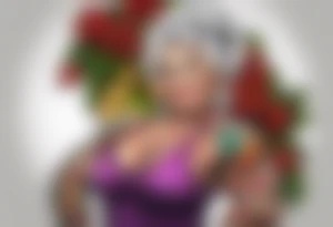 Muscular old lady bodybuilder posing. tattoo idea