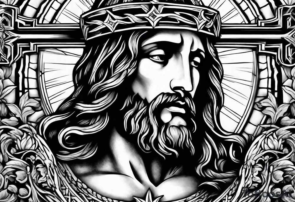 The passion, crucifixition and ressurection of jesus Christ tattoo idea