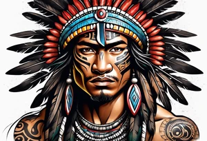 Taino Indian warrior tattoo idea