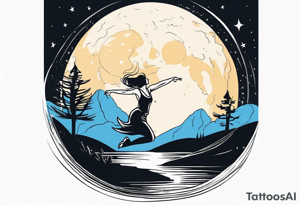 dancing in the moonlight tattoo idea