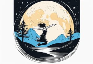 dancing in the moonlight tattoo idea