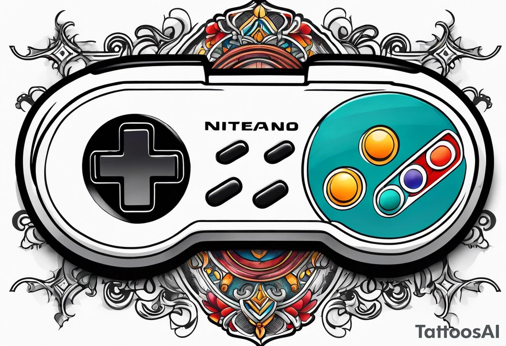 nintendo entertainment system  gamepad tattoo idea