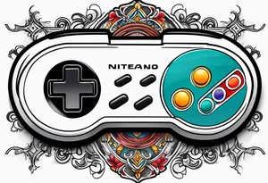 nintendo entertainment system  gamepad tattoo idea