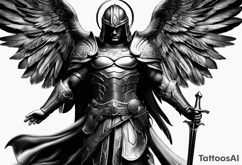 archangel warrior tattoo idea