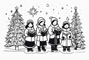 CHRISTMAS CAROLERS tattoo idea