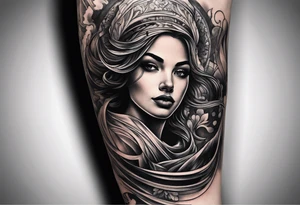 Newspaper cool forearm tattoo idea