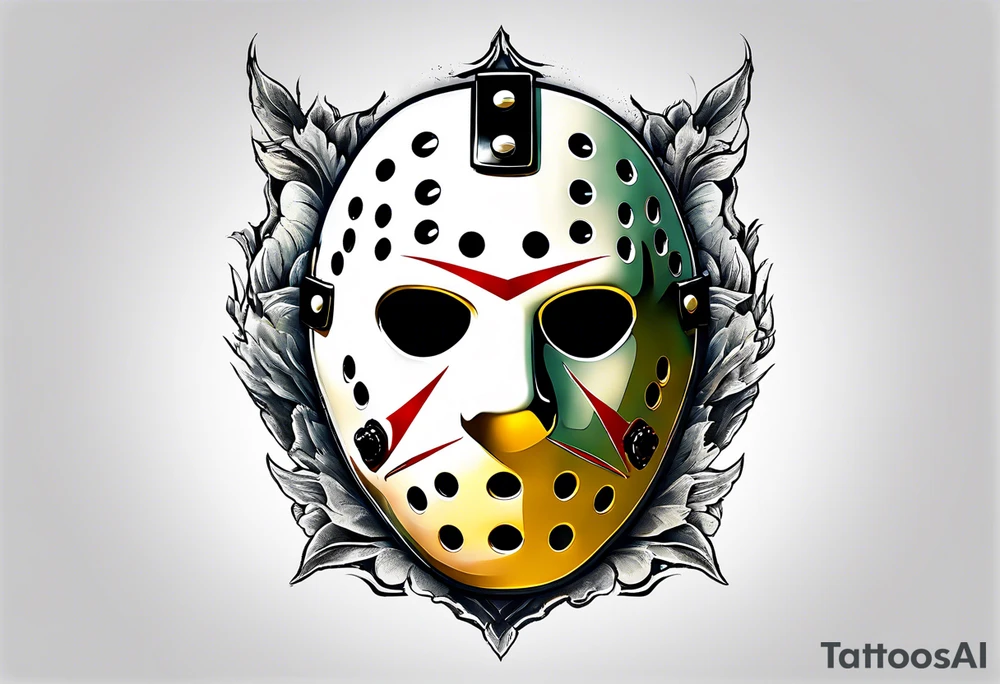 Friday the 13th Jason mask, horror, Japanese art tattoo idea