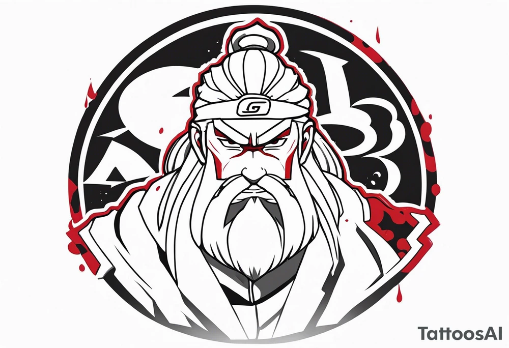 Sage mode jiraiya from the anime naruto tattoo idea