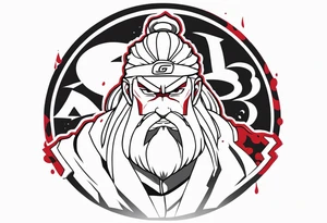 Sage mode jiraiya from the anime naruto tattoo idea