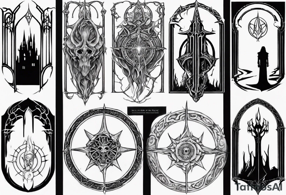 Lord of the rings gate of Moria tattoo idea