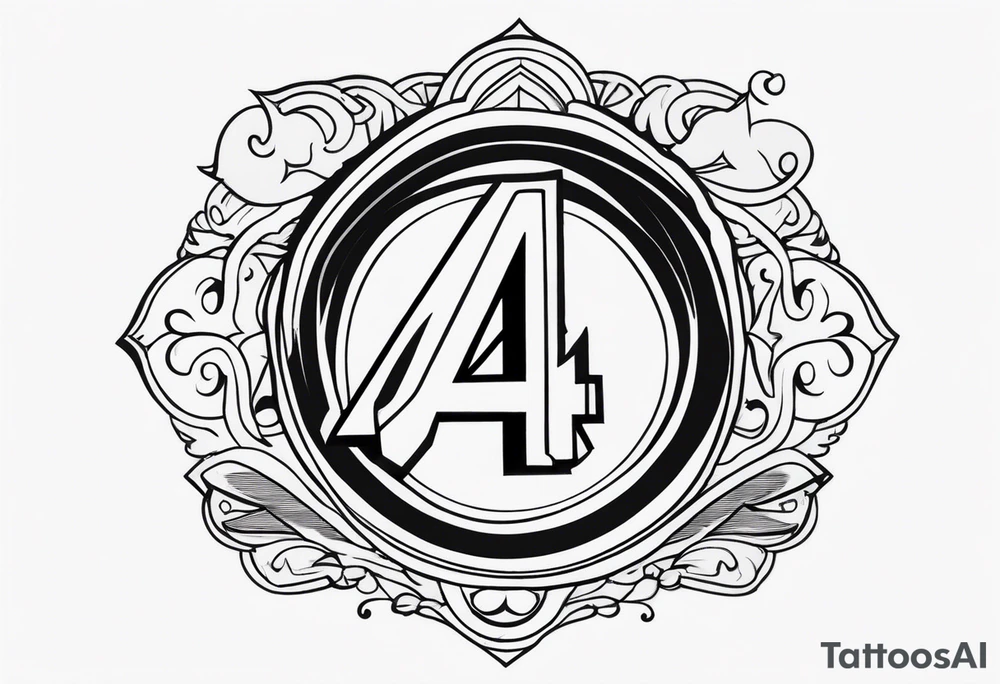number 4 in a card tattoo idea