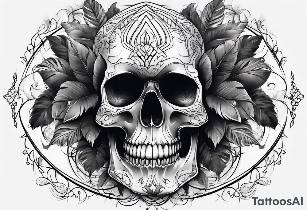 Smoke skull tattoo idea