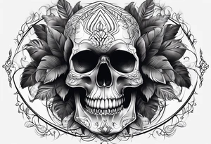 Smoke skull tattoo idea