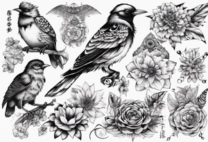 this bird you cannot change, highly detailed tattoo idea