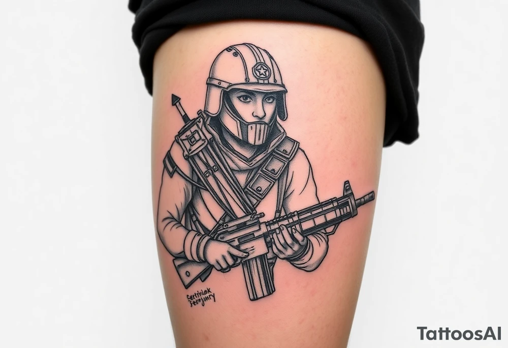 Mabel, soldier, Warrior, September, San Francisco tattoo idea