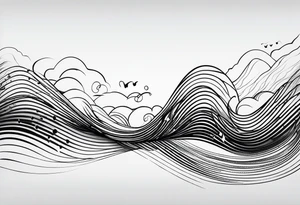 sound waveform of life tattoo idea